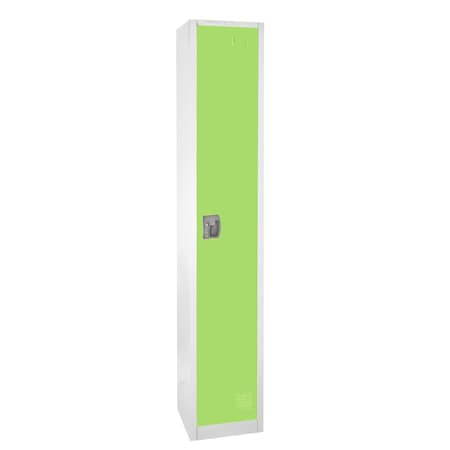Adiroffice 1-Tier 3-Shelf Steel Free Standing Storage Locker Cabinet for Home, School, Gym in Green ADI629-201-GRN-MK